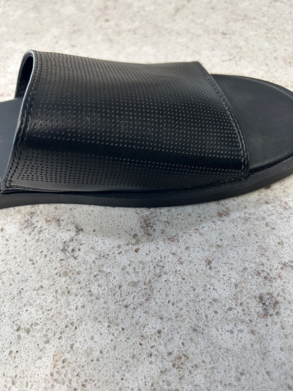 Calvin Klein Black Perforated Slide Sandals - Picture 4 of 6